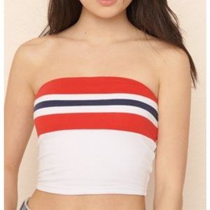 Garage striped tube top